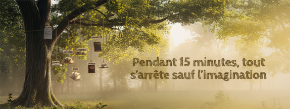 Pendant 15 minutes, tout s&rsquo;arrête sauf l&rsquo;imagination !